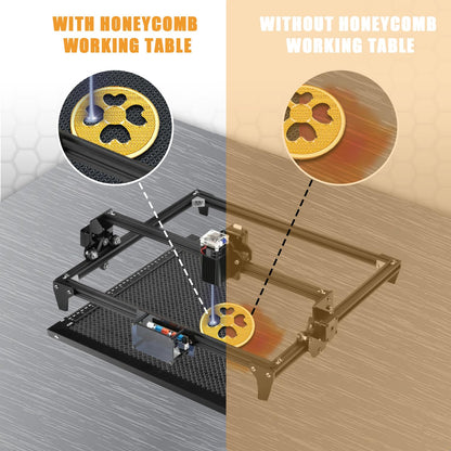 Honeycomb Laser Bed, 350x350mm Honeycomb Working Table with Aluminum Plate Honeycomb Panel for Laser Engraver Machine for Smooth Cut Edges Fast Heat Dissipation Tabletop Protection - WoodArtSupply