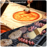 4 Pack Pastry Brush-Basting Brush Pastry Brushes for Baking, Silicone Basting Brush, Basting Oil Brush with Boar Bristles and Beech Hardwood Handles for Kitchen, Grilling and Spreading Oil, BBQ Sauce Qoaimu