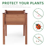 48x24x30 inch Raised Garden Bed with Legs, Elevated Wooden Planter Box for Outdoor Plants Flowers Fruits Vegetable Herb Growing Mederla