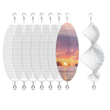 WindMage 8 Pack 11inch Sublimation Wind Spinner Blanks 3D Aluminum Metal Wind Sculpture Kinetic Spinners for Yard and Garden Indoor Art Ornaments Hanging Decoration (Helix) WindMage