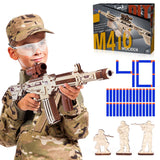 VATOS Wooden Gun Puzzles, 3D Wooden Puzzles Gun for Adult with Foam Soft Bullet, Electric Wooden M416 Model Rifle Puzzle Toy Guns, Wood Puzzles DIY Building Kits for Adult Christmas Birthday Gift VATOS