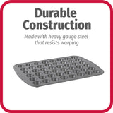 GoodCook Everyday Non-Stick Steel 48 Cup Mini Muffin Pan – Heavy Duty Small Muffin Pan, Bakeware Cupcake Pan, Delicious Baked Goods Muffin Tin Tray, Dishwasher Safe GoodCook