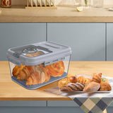 ANYPROLUS Bread Box for Homemade Bread, Time Recording Bread Containers Storage Airtight Loaf, Bread Storage Container Bread Keeper with Lid, Bread Box for Kitchen Countertop, Grey ANYPROLUS