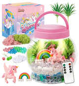 Hasviey Terrarium Kit for Kids, Light Up Unicorn Toys for Girls 6-8, DIY Kids Arts and Crafts Kit with Remote Control, Preschool Learning & Education Science Kits & Toys, Gift Ideas for Birthday Xmas Hasviey