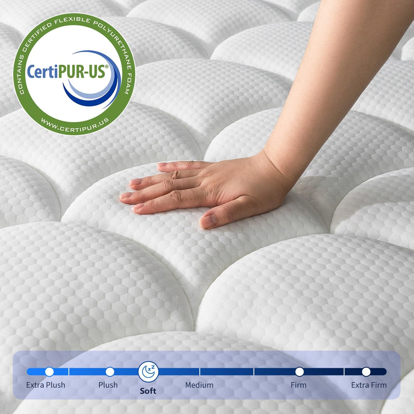 NiSleep Twin Mattress, 14 Inch Pillow Top Mattress in a Box, Medium Firm Fiberglass-Free, Soft Breathable Pressure Relief Memory Foam Hybrid Pocket Innerspring Bed, CertiPUR-US Certified