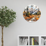 Guangpat Grand Teton National Park Tourist Attraction Wall Clock Grand Teton National Park Large Wooden Wall Clocks 15 Inch Modern Home Decor for Kitchen Bedroom Living Room Office Guangpat