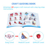 NISCHA Origami Kit for Kids Ages 8-12, 116 Sheets Paper with 54 Patterns & Guiding Book, Art and Craft Gifts for Birthdays, Christmas, Travel NISCHA