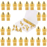 LUTER 24PCS Extruder Nozzles 3D Printer Nozzles for MK8 0.2mm, 0.3mm, 0.4mm, 0.5mm, 0.6mm, 0.8mm, 1.0mm with Free Storage Box for Makerbot Creality CR-10 Ender 3 5 LUTER