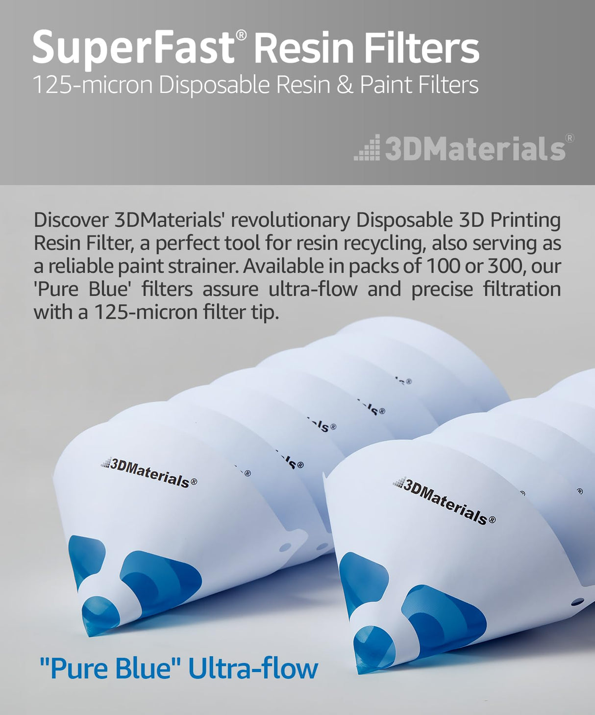 SuperFilter 100 pcs, Disposable Filter, 3D Printer Resin and Paint Strainer, Made in Korea by 3DMaterials 3DMaterials