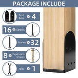 Rasugarlary 4"x 4" Post Base, 4Pcs Post Anchor Base (Internal 3.5 x 3.5") Adjustable 201 Steel Post Bracket for Wood Post Pavilion Deck Porch Handrail Railing Support Decorate Rasugarlary