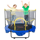 VEVOR 5FT Trampoline for Kids, 60" Indoor Outdoor Trampolines with Safety Enclosure Net, Basketball Hoop and Ocean Balls, Mini Toddler Recreational Birthday Gifts for 3+ Years Kids VEVOR
