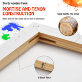 Stretched Canvas for Painting - 8x10 Inch/20 Canvas Value Pack - Triple Primer Acid Free 100% Cotton Blank Canvas for Painting Supplies Oil and Acrylic Pouring Art Watercolor Hdviai