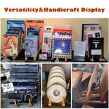 TIE-DailyNec 2 PCS Wooden Dish Rack Bamboo Drying Rack Stand Pot Lid Holder Kitchen Cabinet Organizer for Dish Plate Bowl Cup Pot Lid Cutting Board TIE-DailyNec