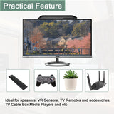 TETVIK TV Screen Top Shelf Monitor Shelf Adjustable Computer Screen Shelf Mount for Office Desk, Cellphone Stand, Media Box, Game Console, Router 11.8 x4.7 inch TV Tray Storage Organizer Bracket TETVIK