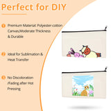 HTVRONT Blank Canvas Makeup Bags 20 Pack, Sublimation Blanks Cosmetic Bags, DIY Heat Transfer Canvas Pen Case Pencil Bags, Beige Multi-Purpose Travel Toiletry Zipper Bags (20pcs 8.3 × 5 Inch) HTVRONT