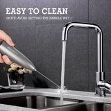 SIMPLETaste Milk Frother Handheld Battery Operated Electric Foam Maker, Drink Mixer with Stainless Steel Whisk and Stand for Cappuccino, Bulletproof Coffee, Latte SIMPLETASTE