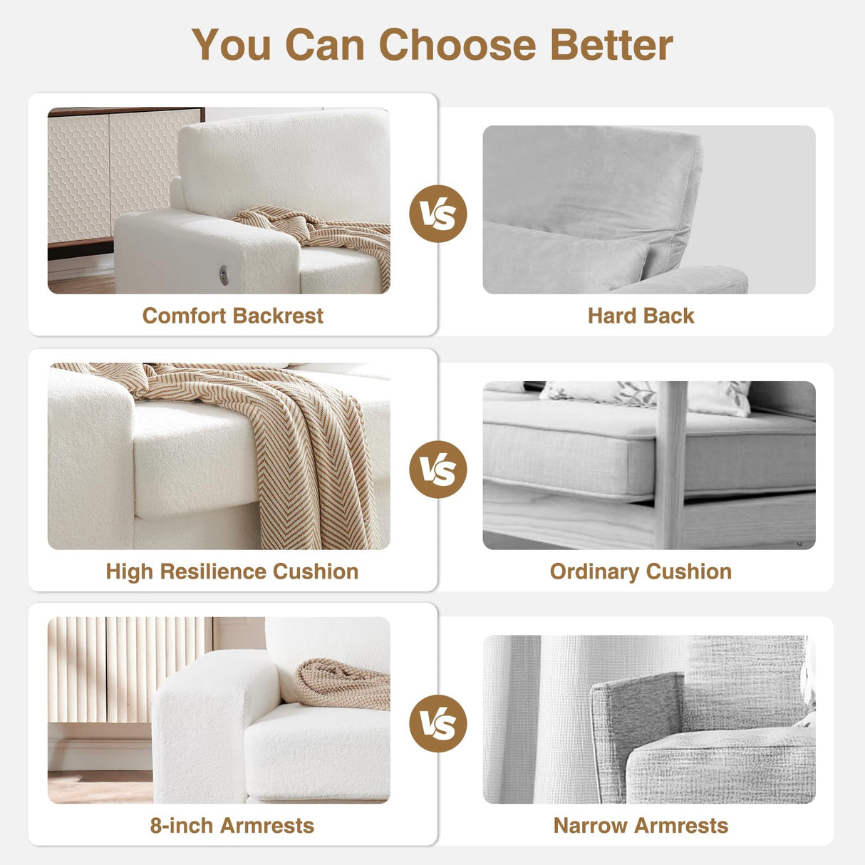 FiveWillowise 79" Loveseat Sofa for Living Room, Modern Comfy Couch with Charging Ports and Solid Wood Legs, Small Couch Sofa for Small Space,Apartment,Bedroom,Livingroom,White FiveWillowise