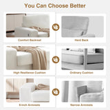 FiveWillowise 79" Loveseat Sofa for Living Room, Modern Comfy Couch with Charging Ports and Solid Wood Legs, Small Couch Sofa for Small Space,Apartment,Bedroom,Livingroom,White FiveWillowise