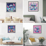 JAKI 4 Pack Cartoon Diamond Art Kits for Adults,Diamond Art Painting Kits for Adults,5D DIY Gem Art Kits for Home Wall Decor(12x12inch) JAKI