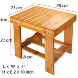 STARVAST Small Bamboo Step Stool for Kids, 10 inch High Multi-Functional Wooden Stool Seat Foot Rest Ideal for Entryway Foyer Hallway Garden STARVAST