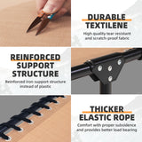 Foristrail Folding Chaise Lounge Chair Bed - Heavy-Duty 400lb Capacity Portable Adjustable Recliner w/Pillow for Patio, Pool, Camping, Sunbathing - Lay Flat Design (Beige) Foristrail