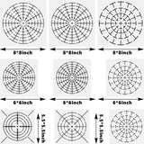 NUVCELKA Mandala Dot Painting Stencils - 9 Pack 5.5"/6"/8" Circle Drawing Templates - Mandala Dotting Tools for Rock Painting, DIY Art Projects - Reusable PET Stencil Templates NUVCELKA