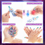 Townley Girl Disney Frozen Non-Toxic Peel-Off Nail Polish Set with Shimmery and Opaque Colors with Nail Gems for Girls Ages 3+, Perfect for Parties, Sleepovers and Makeovers, 18 Pc Set Townley Girl