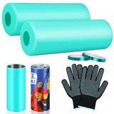 Hysagtek 2 x Sublimation Silicone Wraps for Tumblers 20oz Seamless Sublimation, Silicone Tumbler Wraps, Silicone Sleeves for Sublimation, with Gloves, Heat Tape for Sublimation Tumbler Heat Press Hysagtek