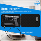 TENAMIC Pistol Safe, Portable Travel Gun Safe, Solid Steel Handgun Lock Box for Home, Gun Safes for Car, Black Tenamic