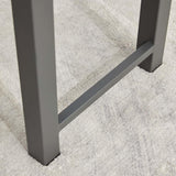 Outdoor Metal Backless Bench, 46" Patio Garden Bench for Outdoor, All Wheather Outdoor Bench for Garden, Backyard, Porch, Grey Puntogen