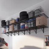 FLEXIMOUNTS 2x6ft Heavy Duty Garage Storage Shelving, 3200lbs Weight Capacity, 4-Pack Wall Organization System, 24-inch-by-75-inch Rack Floating Shelves FLEXIMOUNTS