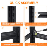 Storage Shelves 3 Tier Adjustable Garage Shelving Heavy Duty 31.5" W x 15.7" D x 31.5" H Metal Shelving Unit for Garage Shelves, Utility Rack Shelf, Storage Warehouse Pantry Closet, Black Abesthink