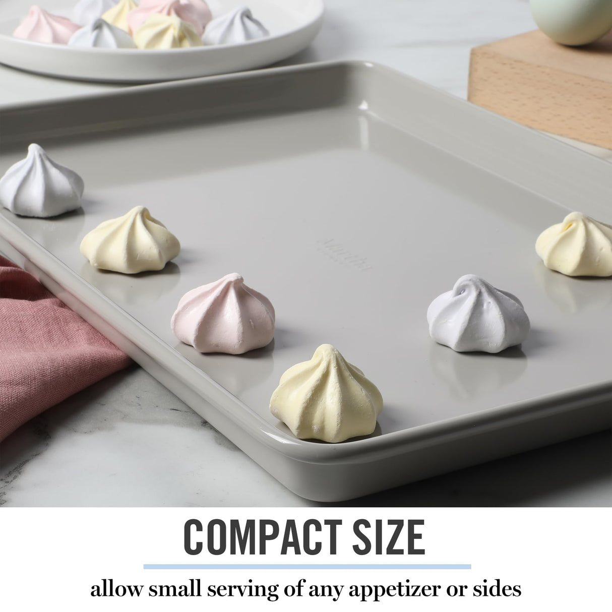 Martha Stewart Gallen 13 x 9 Inch Nonstick Carbon Steel Cookie Sheet - Cool Grey Martha Stewart