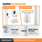 HOMEDANT 5 Tier White Storage Shelves Adjustable Laminated Boltless Garage Metal Shelving Unit Heavy Duty Utility Rack Shelf Warehouse Pantry Closet Kitchen 35.9" W x 16.2" D x 71.3" H White 1Pack HOMEDANT