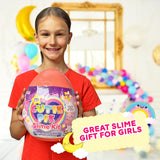GirlZone My Cutie Pie Slime Kit, Fun Slime Making Kit for Girls to Make Butter Slime and Slime for Girls Keychains, Sensory Slime Kits for Girls GirlZone