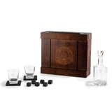 PICNIC TIME Harry Potter Gryffindor Drinking Glass Set with Decanter Gift Box, Harry Potter Gifts, (Oak Wood) PICNIC TIME