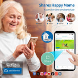 Bird Feeder with Camera, Smart Bird Feeder Camera with 1080P HD AI Identify Instant Notifications, Bird Watching Camera with Solar Panel in Backyard, Ideal Gifts for Family and Bird Lovers,Navy Blue Vatjubi