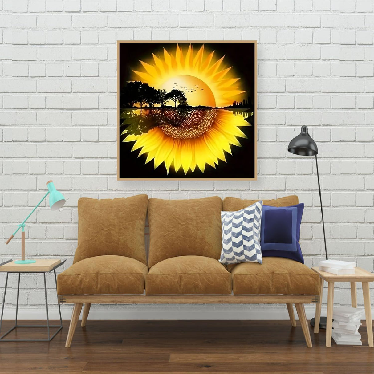 BOHADIY Sunflower Diamond Art Painting Kits for Adults, Tree of Life Full Drill Diamond Dots Paintings for Beginners, Round 5D Paint with Diamonds Pictures Gem Art Painting Kits DIY Crafts 12x12inch BOHADIY