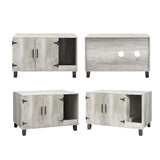 TaoHFE Litter Box Enclosure Cat Litter Box Furniture Hidden With Cat Scratch Pad Decorative Farmhouse Wooden Hidden Litter Box Cat House Litterbox Furniture Cat Box Furniture Litter Box Cabinet (Pine) TaoHFE