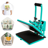Heat Press Machine for T-Shirts Industrial Spray Molding Heat Transfer Press with 4 Tubes Heating Sublimation for Stores, Pillows, Mugs, Phone Cases, Clamshell Heat Press Machine for T-Shirt(Blue) LiaoDaza