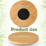Tanlade 4 Pcs Bamboo Wooden Lazy Susan Organizer Lazy Susan Turntable for Cabinet Non Skid Kitchen Tray Revolving Condiment Spice Rack for Counter Wedding Table Organization Storage Supplies(10 Inch) Tanlade