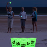 Juegoal Outdoor Toss Game Glow in Dark with Noctilucent 12 Buckets & 6 Balls, Throwing Game for Beach, Camping, Lawn and Backyard Juegoal