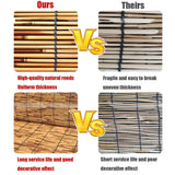 Blackout Bamboo Blinds, Outdoor Bamboo Roll-up Shades,Waterproof Cordless Roller Shades Natural Retro Roll-up Reed Shade with Lifter, for Home Patio Porch(72" W x 72" H) WoodArtSupply