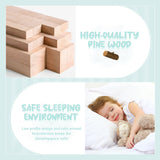 A ALFRESCOOL Full Size Montessori Floor Bed with Safety Guardrails and Convertible Door, Sturdy Pine Wood Floor Bed Frame with Wooden Supports Slats for Toddlers Kids Girls Boys Bedroom (Natural) A ALFRESCOOL