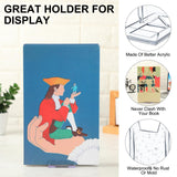 Memorywuu 12 Pack Acrylic Book Stand for Display Adjustable Clear Display Holder Easel Collector Stand for Home Office Back to School Comic Album CD Magazine Postcard Artworks (4.2 x 4.3 x 2.35 Inch) Memorywuu