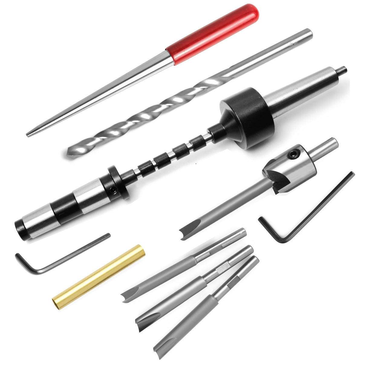 PM-002/MT2 Pen Mandrel Saver +TRIM-001 7pc Universal Barrel Trimming System+ INT-001 Universal Pen Tube Insertion Tool BMWOOD