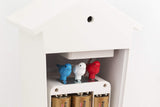 KOOKOO Birdhouse White, Modern Design Cuckoo Clock with 12 Natural Bird Voices or Cuckoo Call KOOKOO