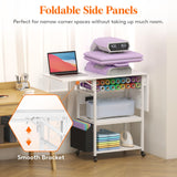 Lifewit 3 Tier Foldable Heat Press Table with Charging Station, Movable Heavy Duty Heat Transfer Machine Stand with Vinyl Roll Holder for T Shirt Printer Machine and Sublimation Printer Lifewit