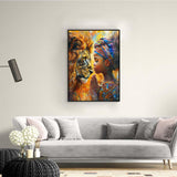 Ginfonr DIY 5D Diamond Art Kits for Adults, African Diamond Painting for Adults, Diamond Art Animals Full Drill, Diamond Art Kits Embroidery Rhinestone Craft for Home Wall Decor 12 * 16 Inch Ginfonr