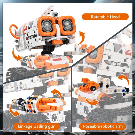 PIVONAX STEM Robotics Kit for Kids Ages 8-12 8-14+, 5-in-1 Remote/APP Control Coding Robot, Educational Engineering Building Toys with Programming, Science Projects Great Gift for Boys & Teens PIVONAX